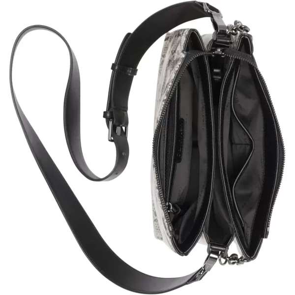 Calvin Klein Rain Triple Compartment Chain CrossbodyCherub WhiteBlack