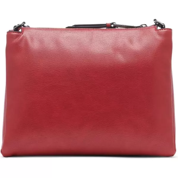 Calvin Klein Rain Triple Compartment Chain CrossbodyRuby Red