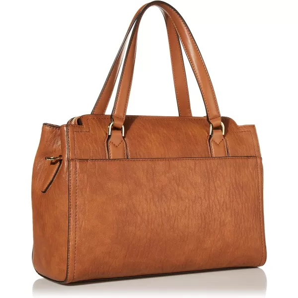 Calvin Klein Reyna Novelty Satchel Caramel Combo One SizeCaramel