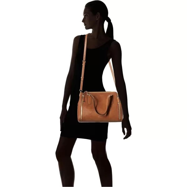 Calvin Klein Reyna Novelty Satchel Caramel Combo One SizeCaramel