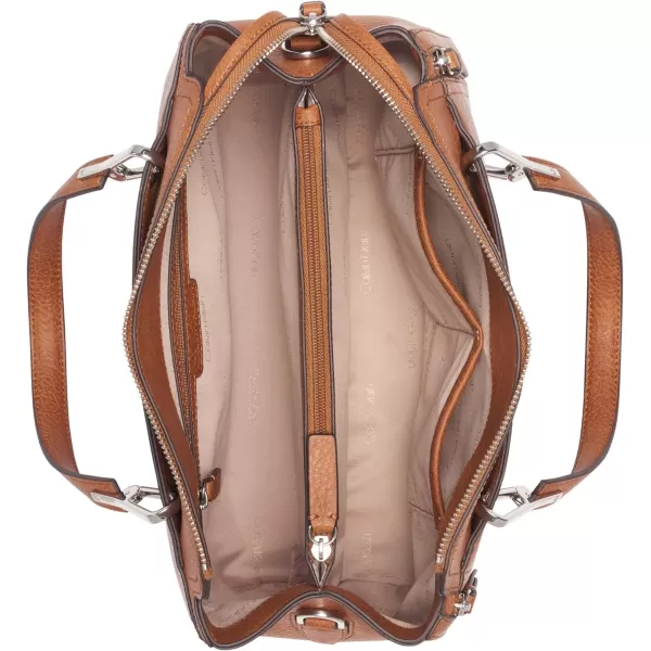 Calvin Klein Reyna Novelty Satchel Caramel Combo One SizeCaramel Mix