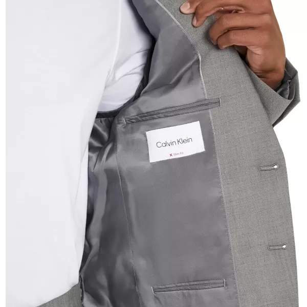 Calvin Klein Slim Fit Performance Wool Stylish amp Comfortable Formal Suit for MenHeather Grey