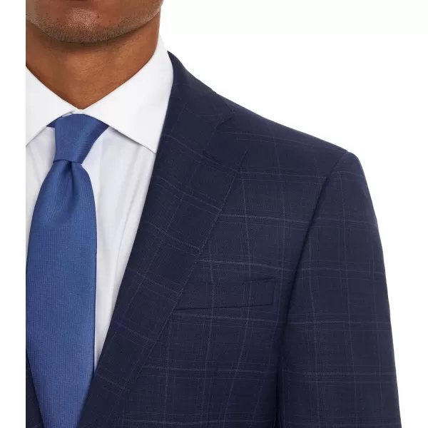 Calvin Klein Slim Fit Performance Wool Stylish amp Comfortable Formal Suit for MenNavy Plaid