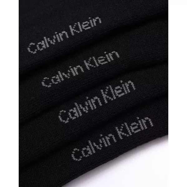 Calvin Klein Socks  Cotton Blend Cushioned MidCalf Athletic Crew Sock 4 PackBlack