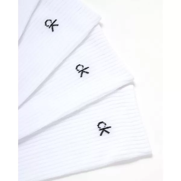 Calvin Klein Socks  Cushioned MidCalf Athletic Performance Crew Sock 12 PackWhite Pure