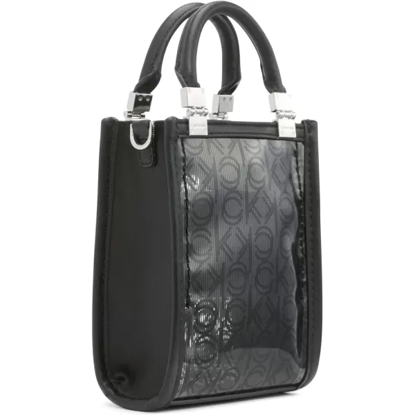 Calvin Klein Sophia Organizational Phone CrossbodyBlackBlack Clear