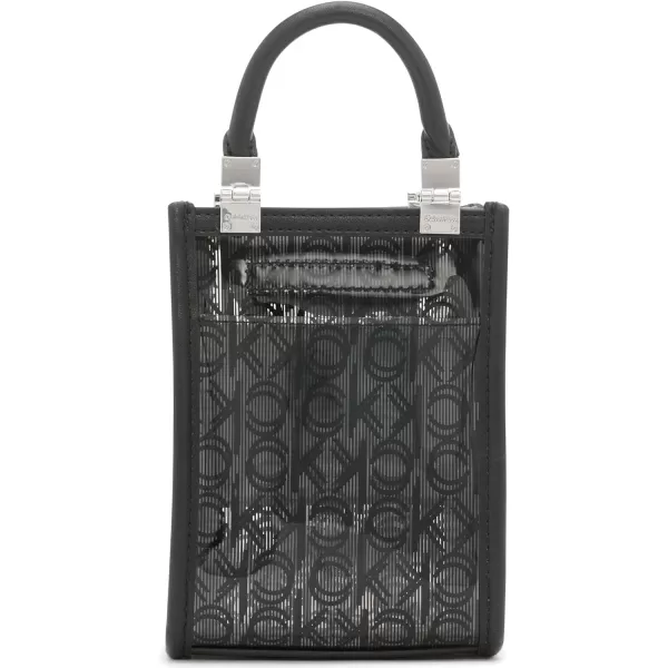 Calvin Klein Sophia Organizational Phone CrossbodyBlackBlack Clear