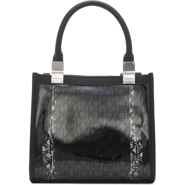 Calvin Klein Sophia Triple Compartment CrossbodyBlackBlack Clear