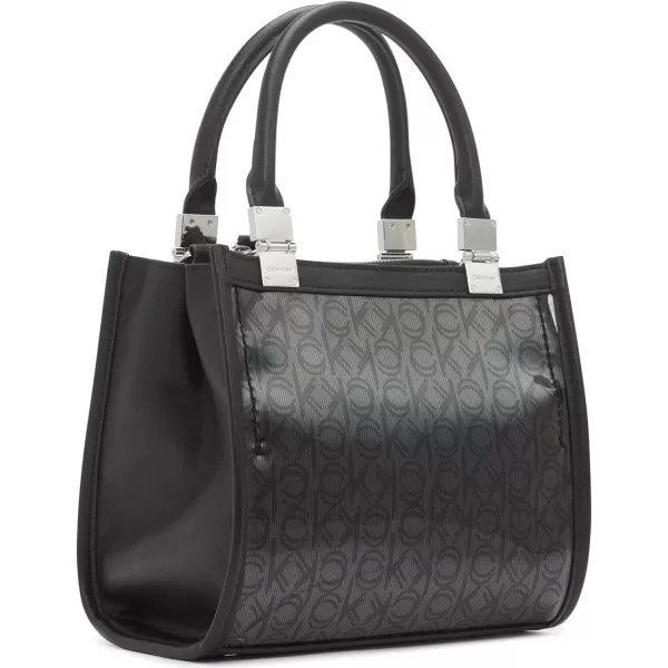 Calvin Klein Sophia Triple Compartment CrossbodyBlackBlack Clear