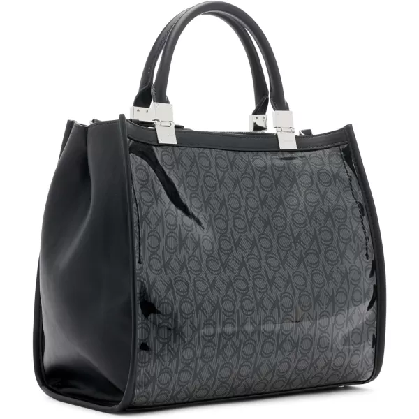 Calvin Klein Sophia Triple Compartment ToteBlackBlack Clear