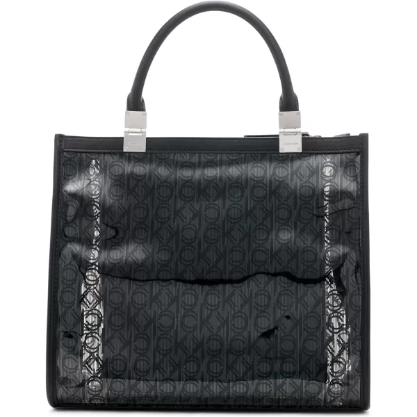 Calvin Klein Sophia Triple Compartment ToteBlackBlack Clear