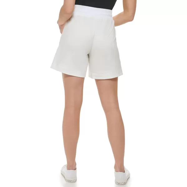 Calvin Klein Sportwears Womens Sportswear Shorts is a Washed French Terry Comfortable Elastic Waist Casual Lightweight Soft WhiteCalvin Klein Sportwears Womens Sportswear Shorts is a Washed French Terry Comfortable Elastic Waist Casual Lightweight Soft White