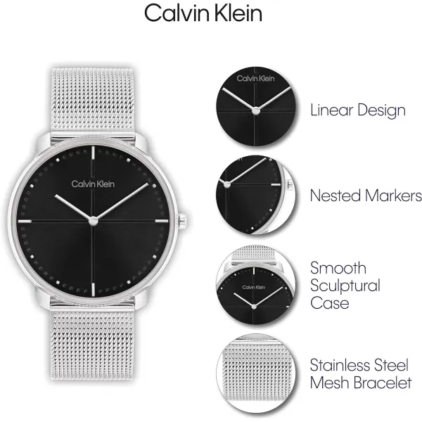 Calvin Klein Unisex Versatile Fashion WatchesSilver