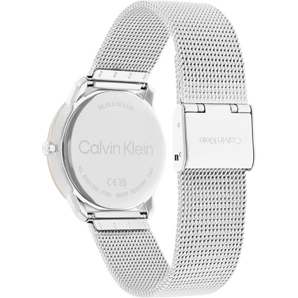 Calvin Klein Unisex Versatile Fashion WatchesSilverCarnation