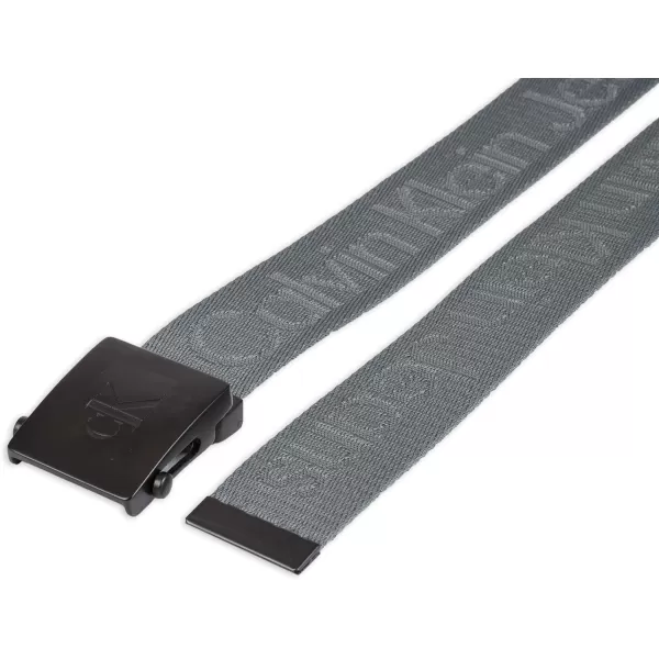 Calvin Klein UnisexAdult Casual Adjustable Web Belts  1 Pack and 3 Pack Options1 Gray