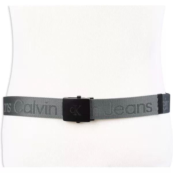 Calvin Klein UnisexAdult Casual Adjustable Web Belts  1 Pack and 3 Pack Options1 Gray