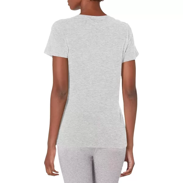 Calvin Klein VNeck TShirts for WomenPearl Grey Heather Cotton