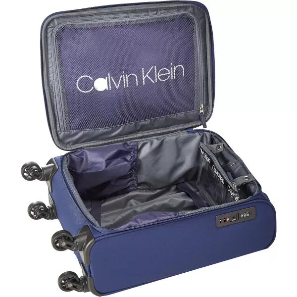 Calvin Klein Varsity Softside Spinner Luggage with TSA Lock Dark Navy 21 InchCalvin Klein Varsity Softside Spinner Luggage with TSA Lock Dark Navy 21 Inch