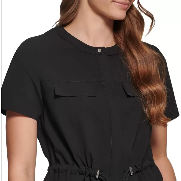 Calvin Klein Women Missy Everyday Short Sleeve Belted Lined JacketBlack