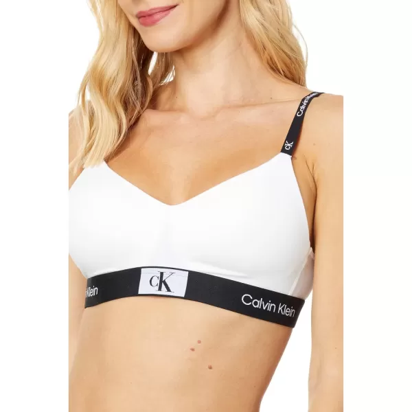 Calvin Klein Womens 1996 Cotton Lightly Lined BraletteWhite