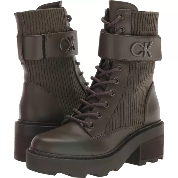 Calvin Klein Womens Arabel2 Combat BootOlive Green