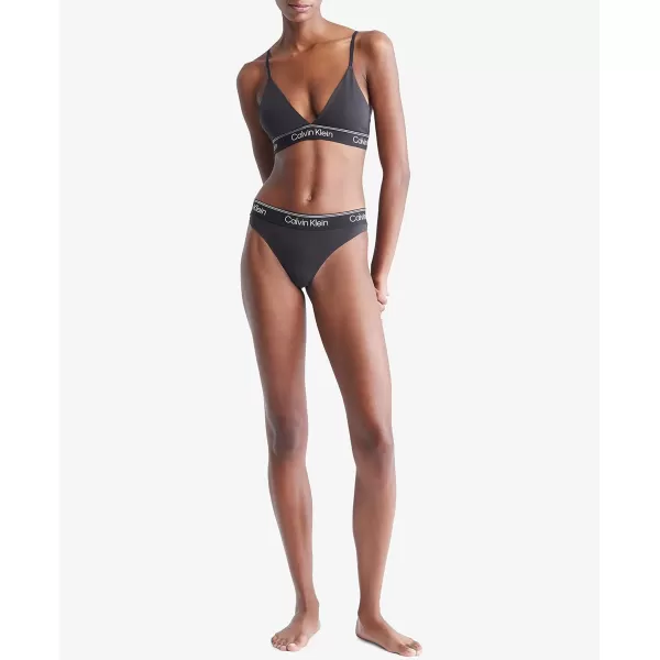 Calvin Klein Womens Athletic Lightly Lined Triangle BraletteBlack