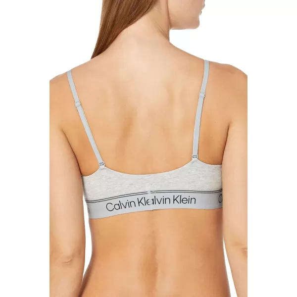 Calvin Klein Womens Athletic Lightly Lined Triangle BraletteGrey Heather