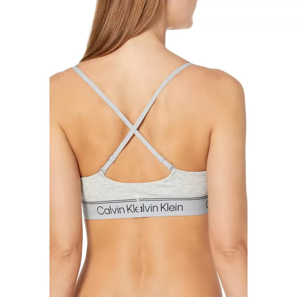 Calvin Klein Womens Athletic Lightly Lined Triangle BraletteGrey Heather