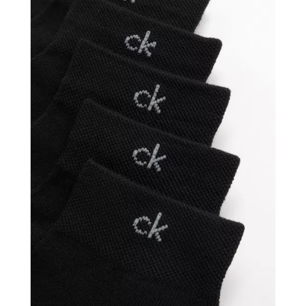 Calvin Klein Womens Athletic Sock  Cushion Quarter Cut Ankle Socks 12 PackBlack