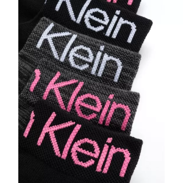 Calvin Klein Womens Athletic Sock  Cushion Quarter Cut Ankle Socks 12 PackBlack Assorted