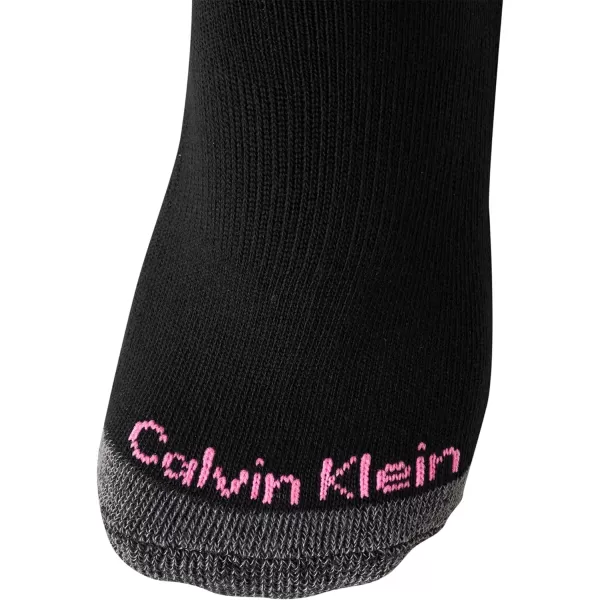 Calvin Klein Womens Athletic Sock  Cushion Quarter Cut Ankle Socks 12 PackBlack Assorted