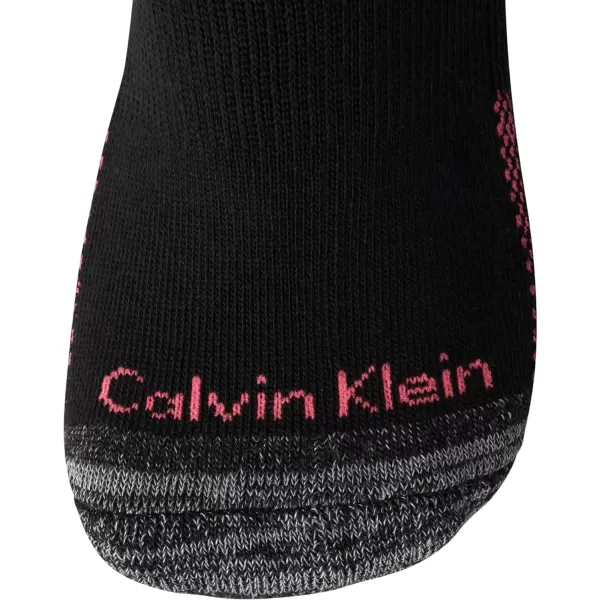 Calvin Klein Womens Athletic Sock  Cushion Quarter Cut Ankle Socks 12 PackBlack Ck