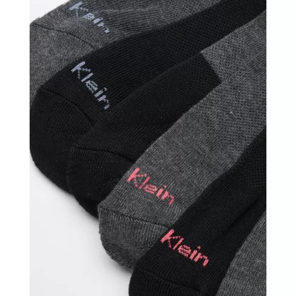 Calvin Klein Womens Athletic Sock  Cushion Quarter Cut Ankle Socks 12 PackBlackGrey