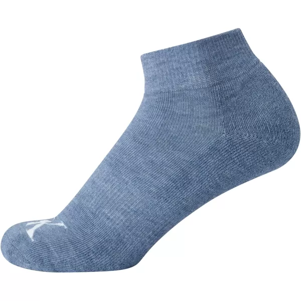 Calvin Klein Womens Athletic Sock  Cushion Quarter Cut Ankle Socks 12 PackBlue Assorted