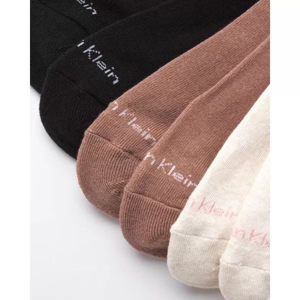 Calvin Klein Womens Athletic Sock  Cushion Quarter Cut Ankle Socks 12 PackOatmeal Heather