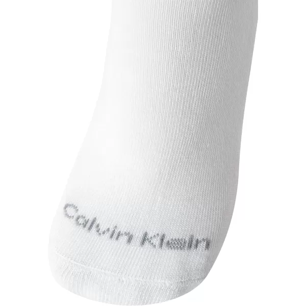 Calvin Klein Womens Athletic Sock  Cushion Quarter Cut Ankle Socks 6 PackWhite