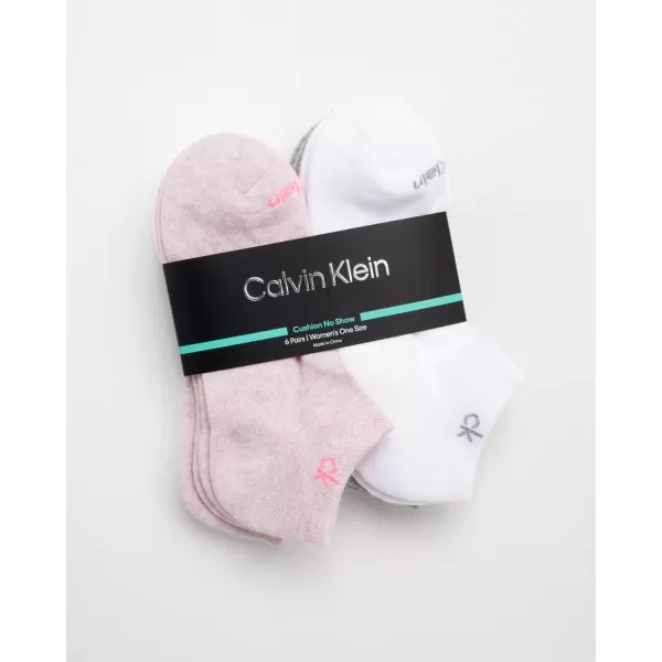 Calvin Klein Womens Athletic Socks  Cushion No Show Socks 6 PackAssorted