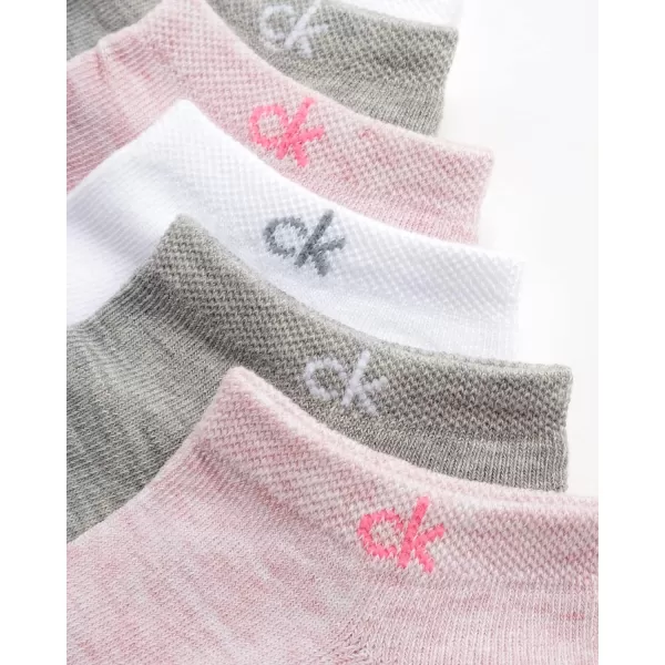 Calvin Klein Womens Athletic Socks  Cushion No Show Socks 6 PackAssorted