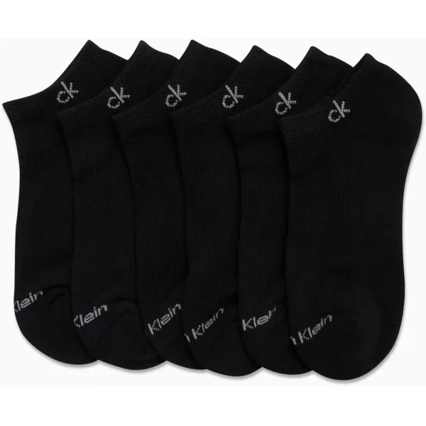 Calvin Klein Womens Athletic Socks  Cushion No Show Socks 6 PackBlack