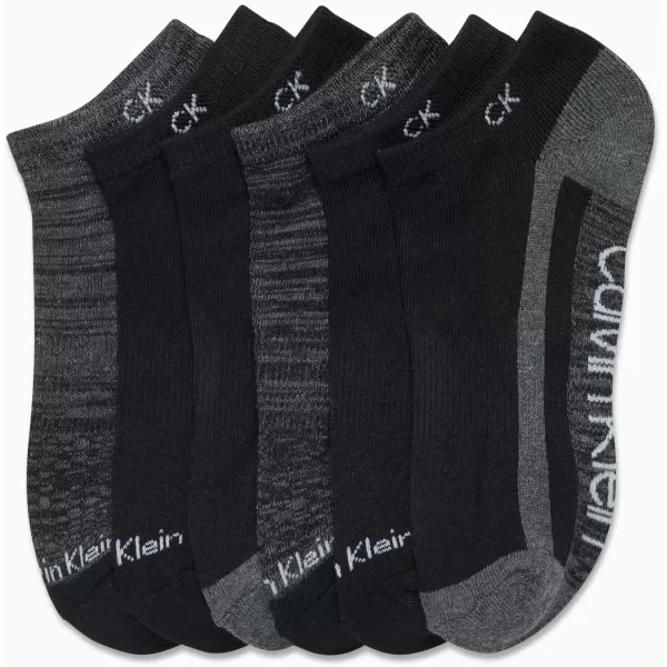 Calvin Klein Womens Athletic Socks  Cushion No Show Socks 6 PackBlack Assorted