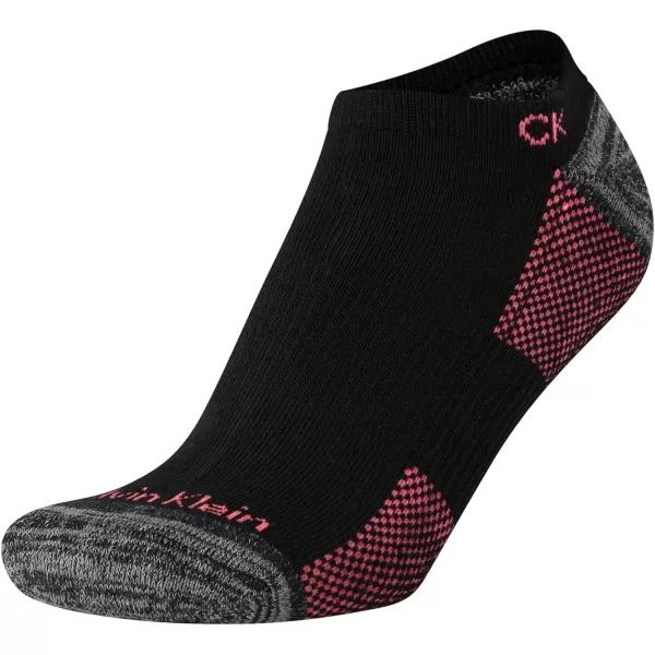 Calvin Klein Womens Athletic Socks  Cushion No Show Socks 6 PackBlack Logo