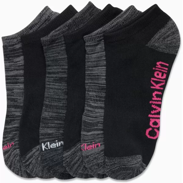 Calvin Klein Womens Athletic Socks  Cushion No Show Socks 6 PackGrey Multi