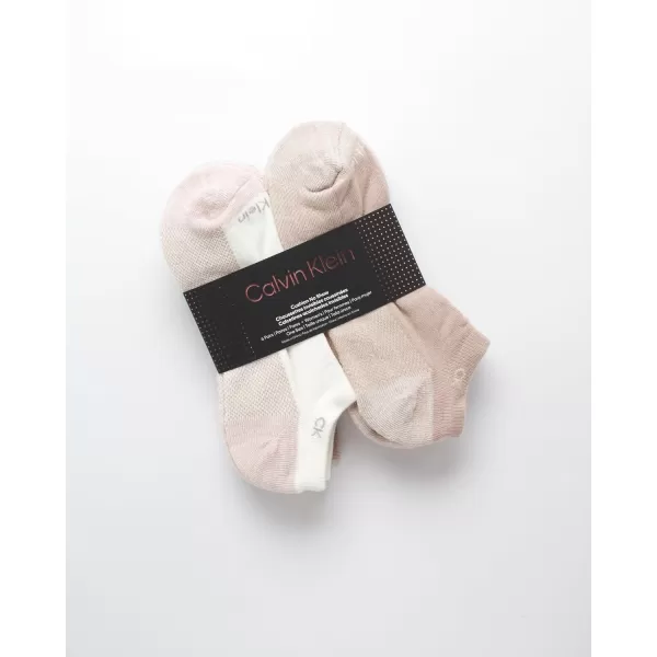 Calvin Klein Womens Athletic Socks  Cushion No Show Socks 6 PackLight Assorted