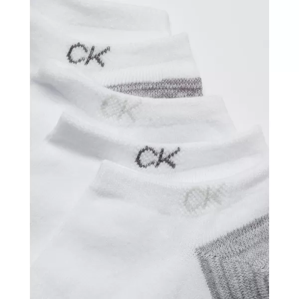 Calvin Klein Womens Athletic Socks  Cushion No Show Socks 6 PackWhite Ck Logo