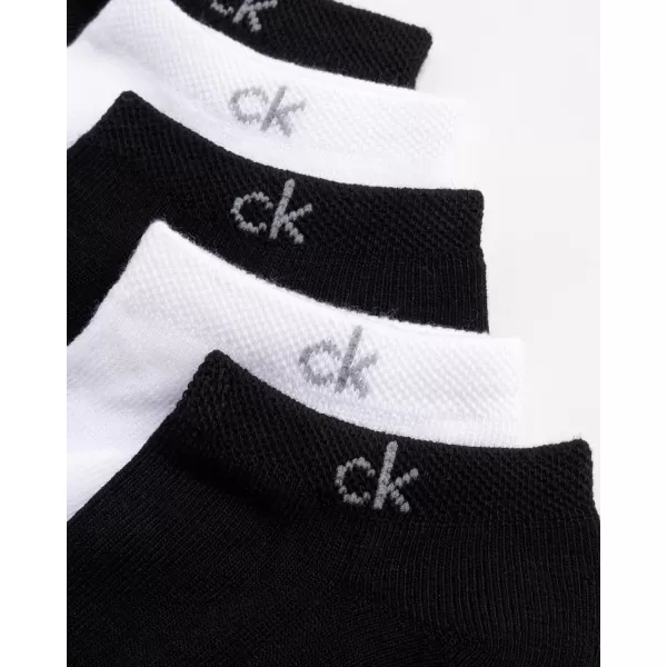 Calvin Klein Womens Athletic Socks  Cushion No Show Socks 6 PackWhiteBlack