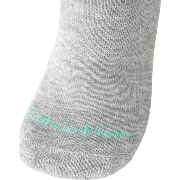 Calvin Klein Womens Athletic Socks  Cushion No Show Socks 6 PackWhiteGrey