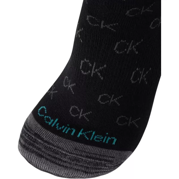 Calvin Klein Womens Athletic Socks  Lightweight Performance No Show Socks 12 PackBlack Ck Logo