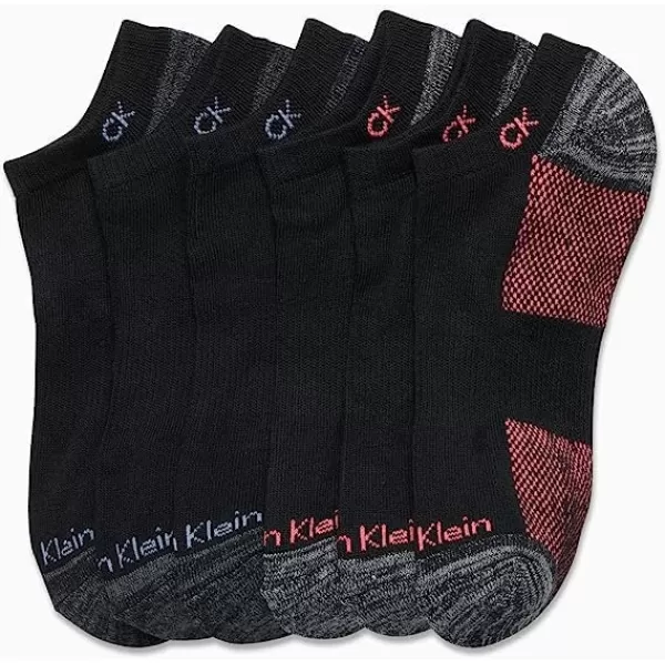 Calvin Klein Womens Athletic Socks  Lightweight Performance No Show Socks 12 PackBlack Logo