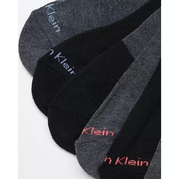 Calvin Klein Womens Athletic Socks  Lightweight Performance No Show Socks 12 PackBlackGrey