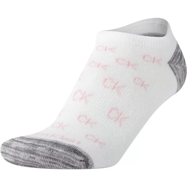 Calvin Klein Womens Athletic Socks  Lightweight Performance No Show Socks 12 PackGrey Ck Logo